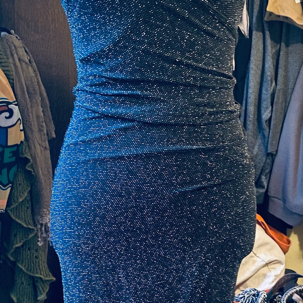 Almost Famous Black Sparkle Midi Dress